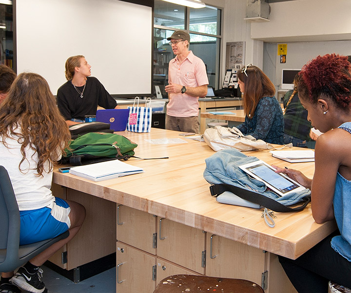 Students sitting at a table