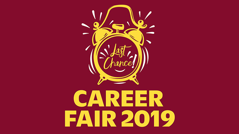 Last Chance Career Fair Clock Graphic