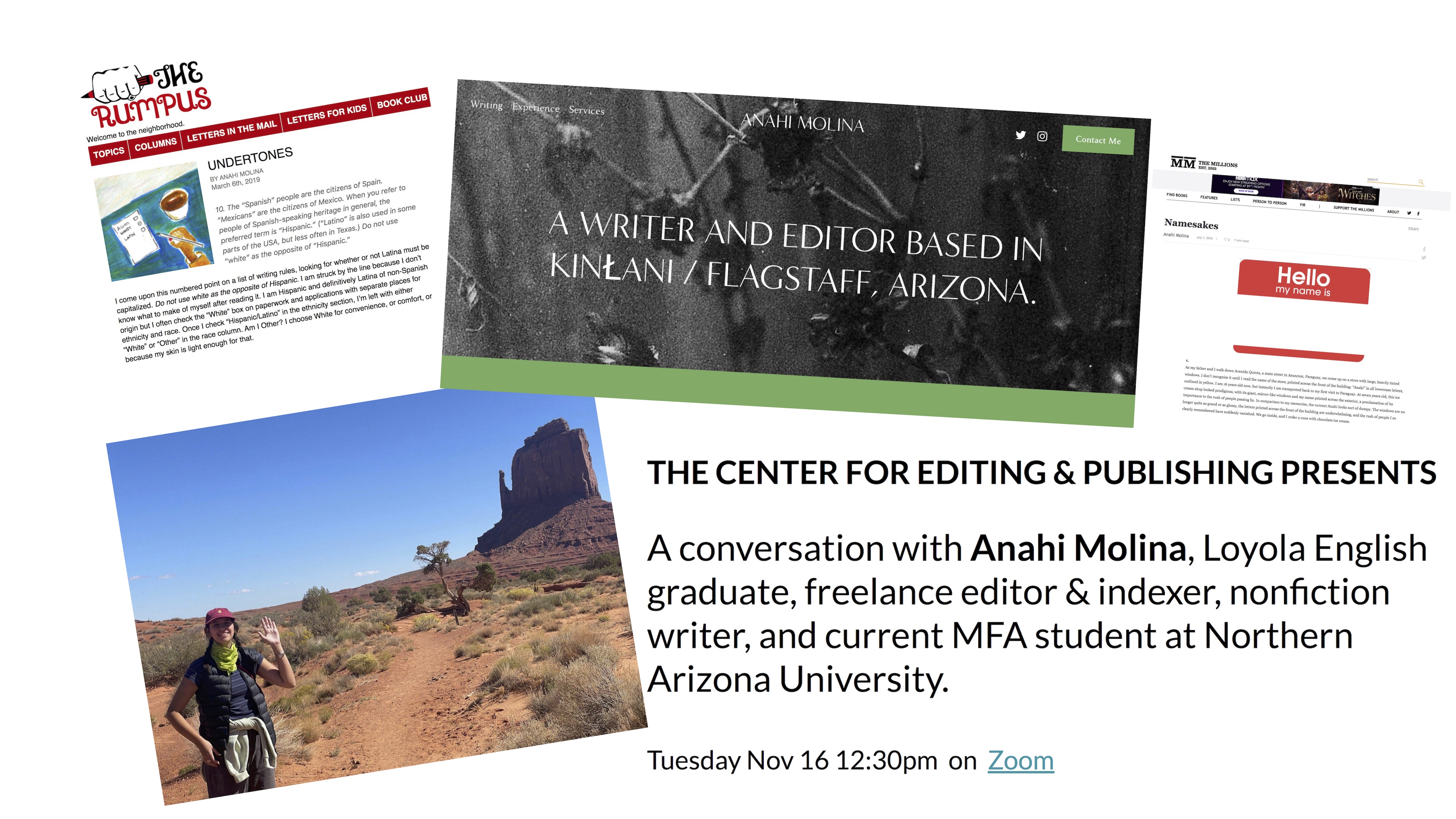 CEP presents alumna Anahi Molina