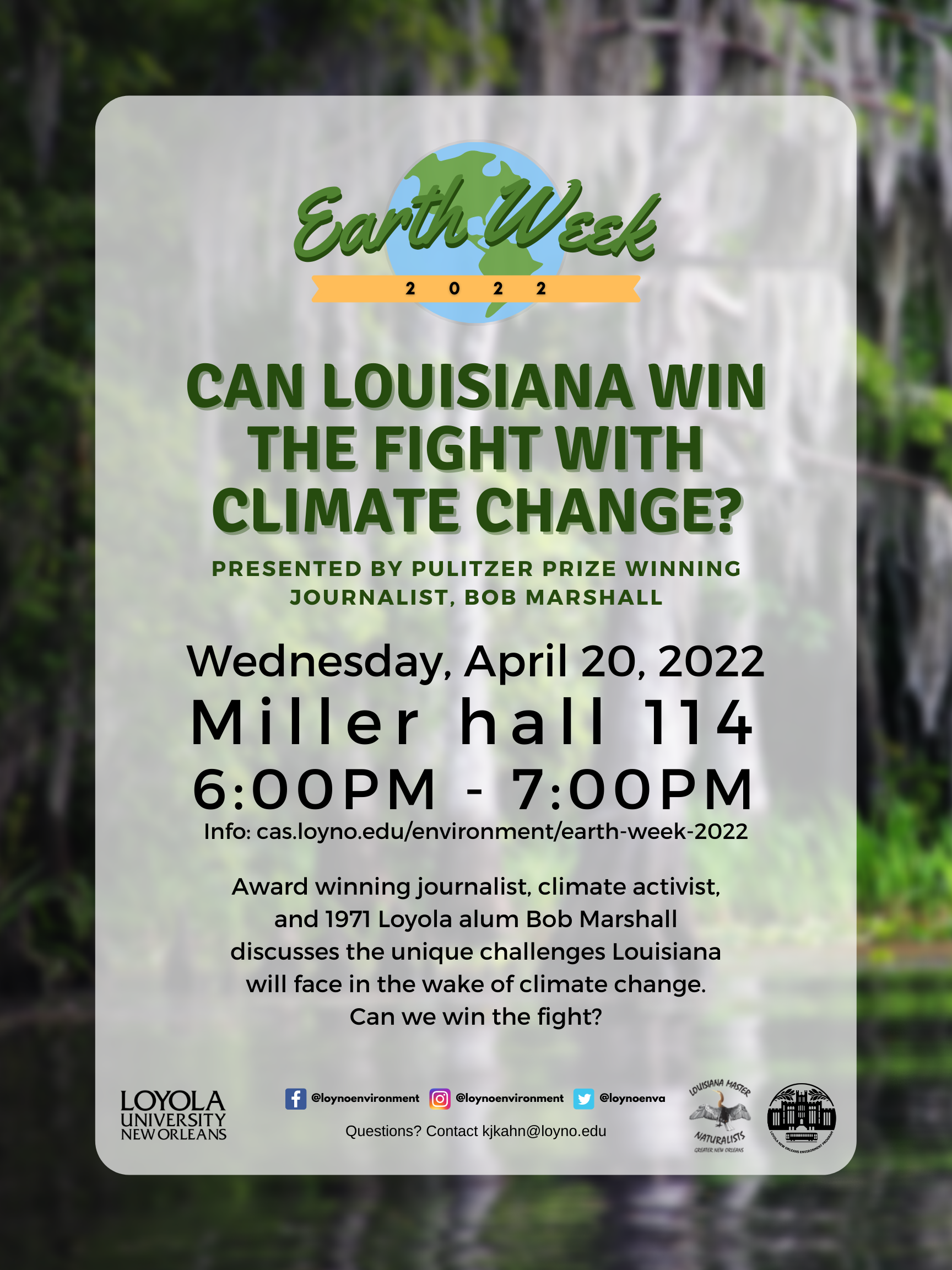 Featured Earth Week Speaker