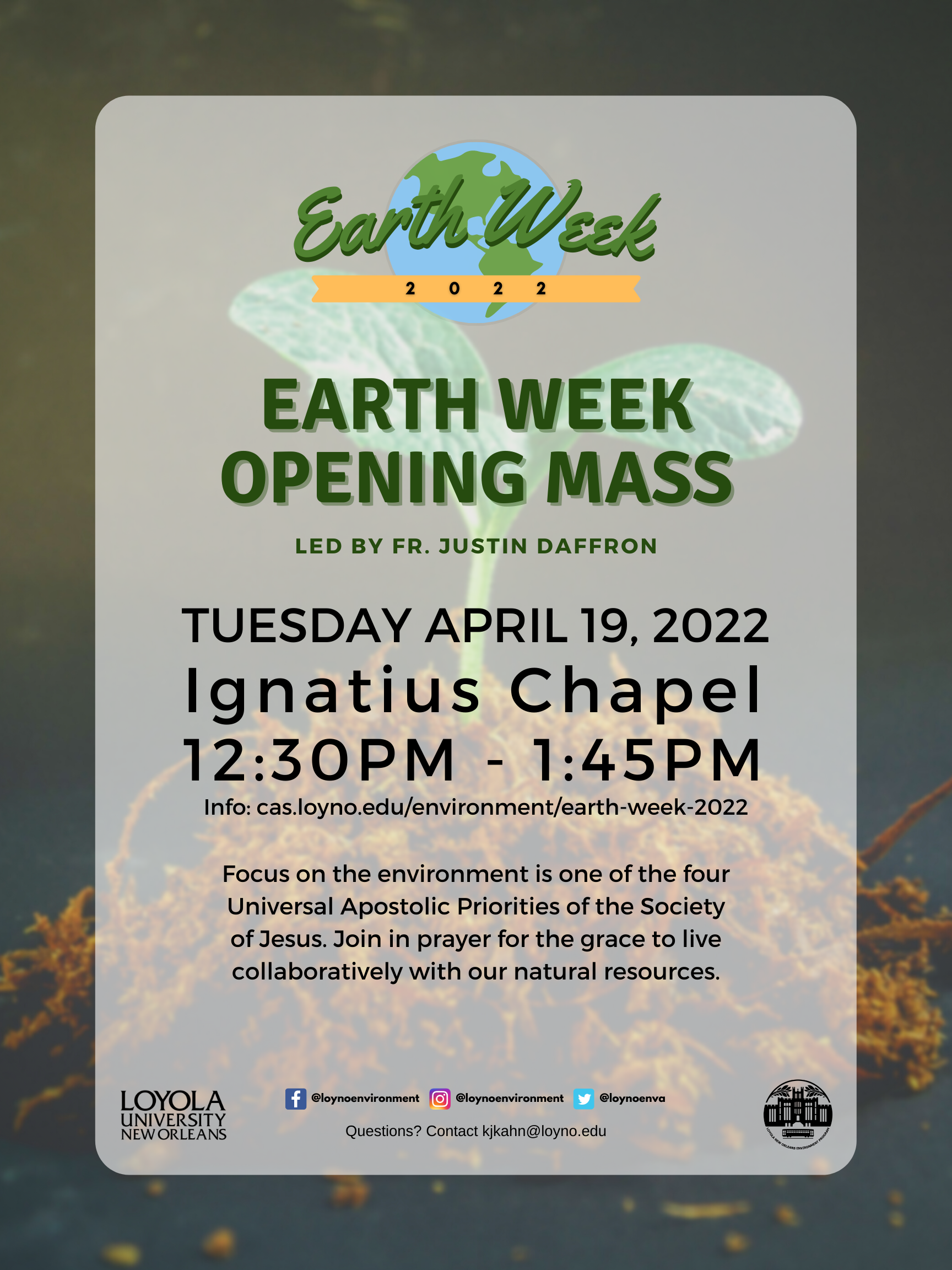 Earth Week Opening Mass