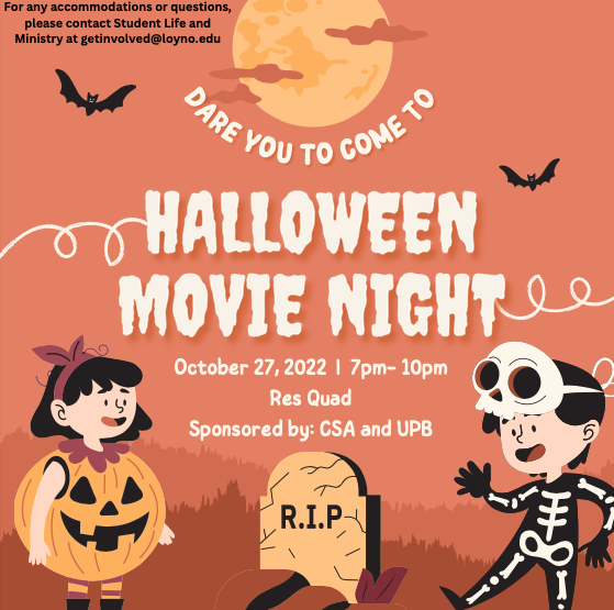 UPB and CSA Halloween Movie Night