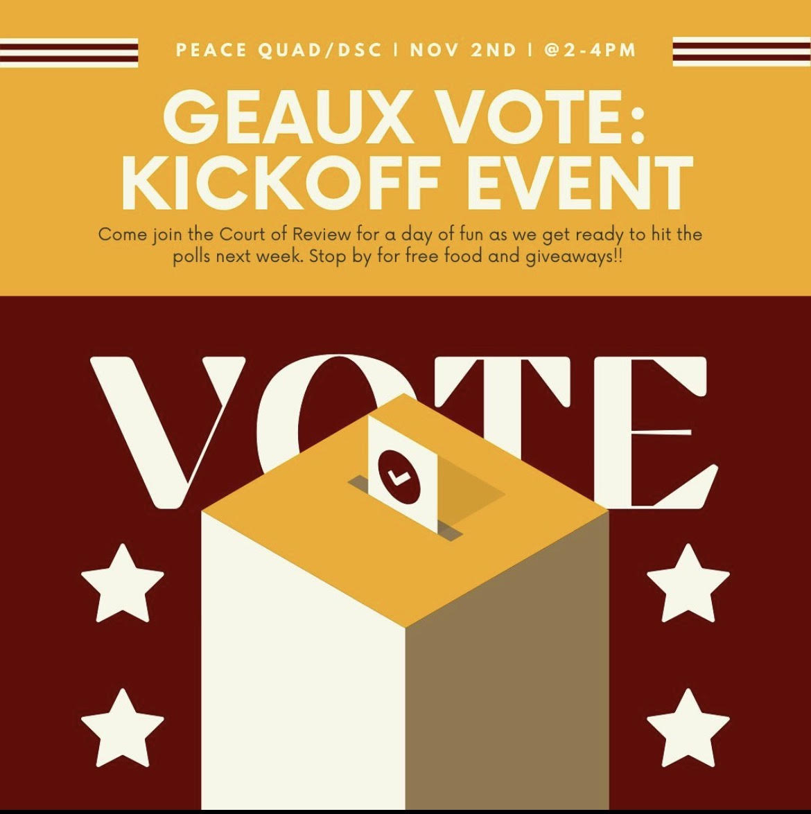 Geaux Vote Kickoff Event 