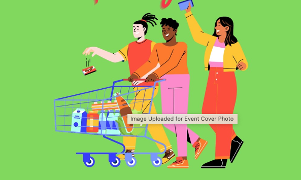 3 individuals placing food in a grocery cart