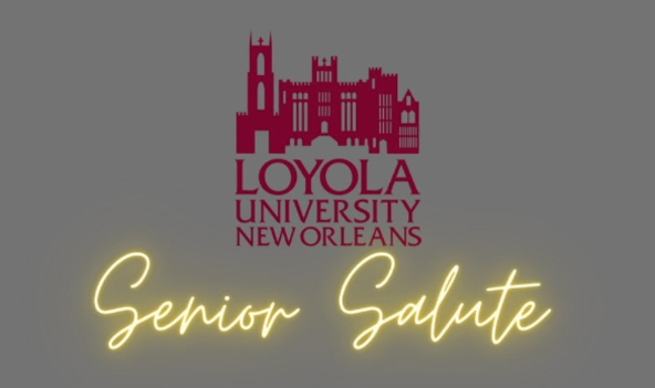 Loyola Logo with Senior Salute written below
