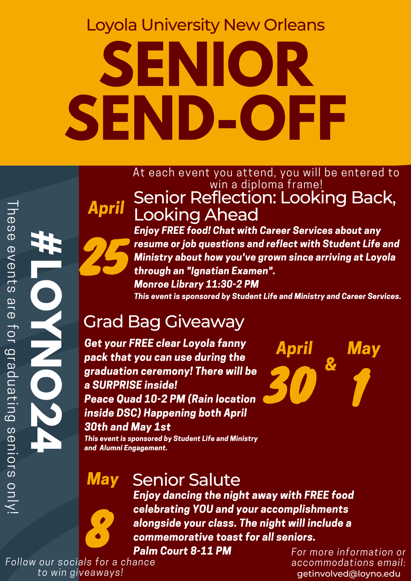 Senior send-off flyer