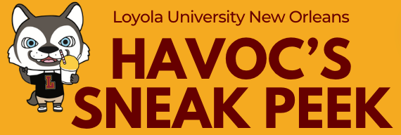Logo that says Havoc's Sneak Peek with a wolf