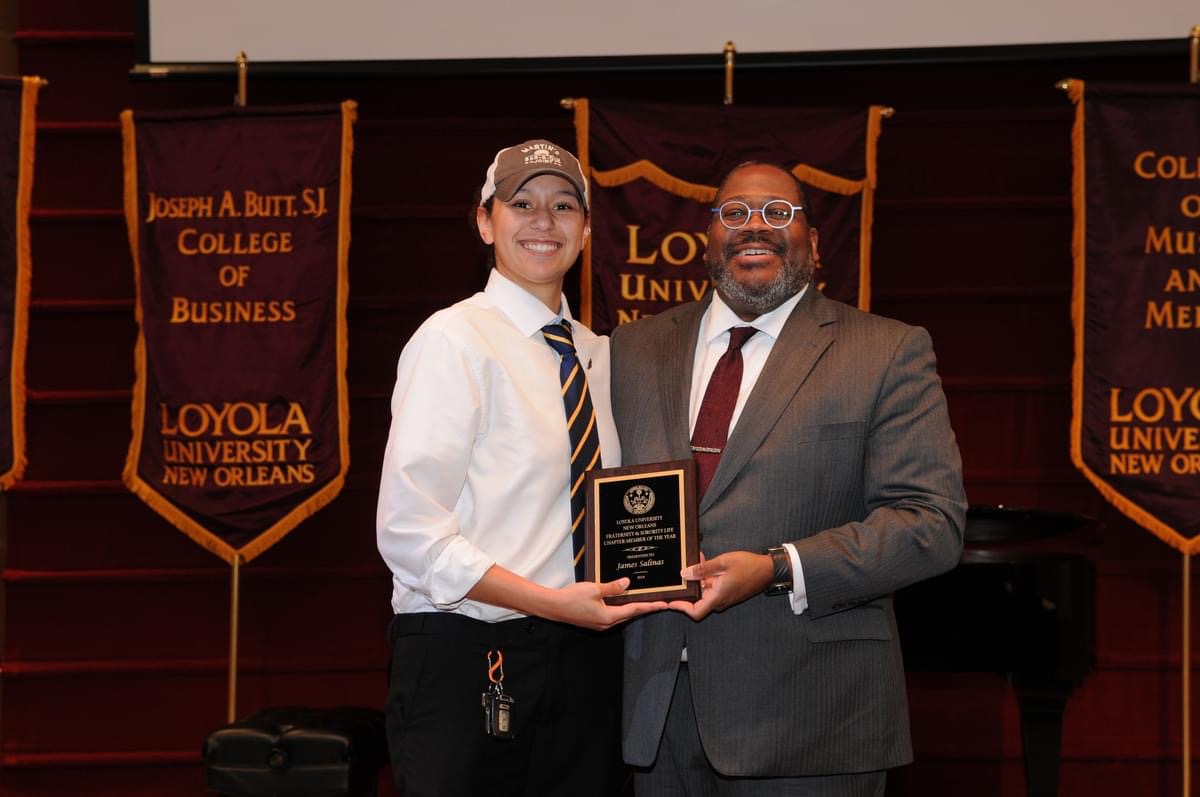 Photo of James Salinas and President Cole