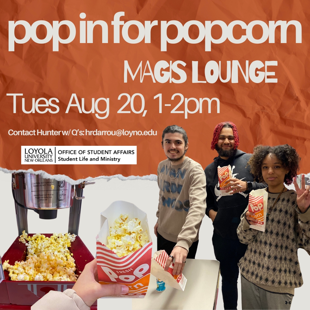 Free Popcorn in Magis Lounge