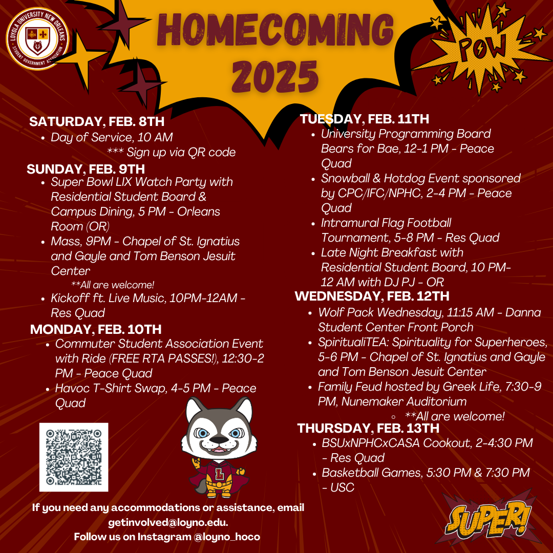 Homecoming Week Schedule