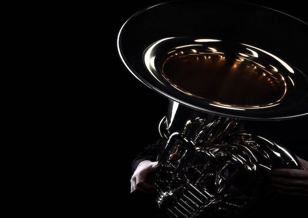 Silhouette of a Tuba