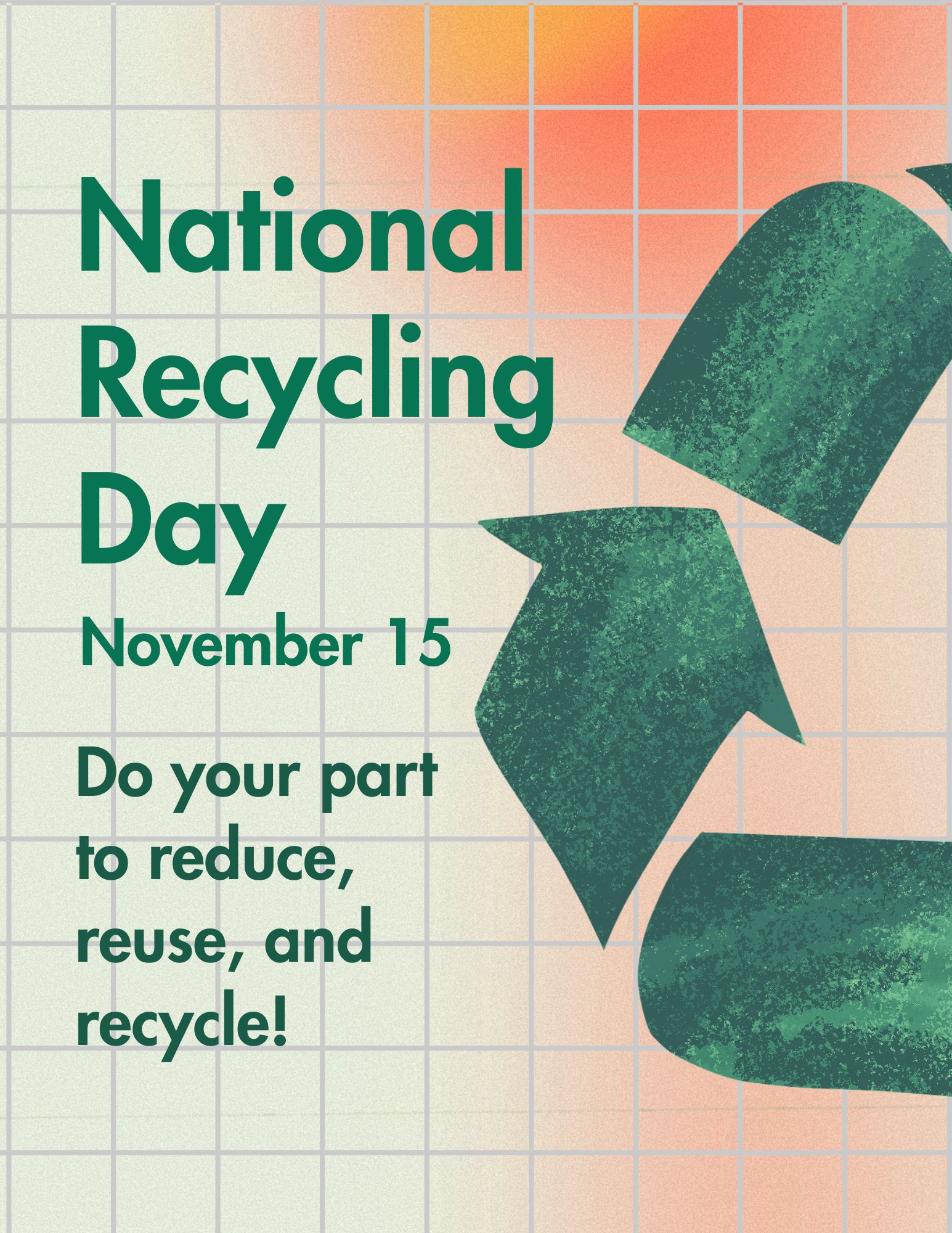 National Recycling Day Poster