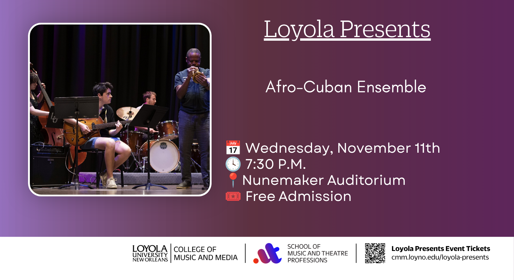 Afro-Cuban Ensemble Monitor Graphic