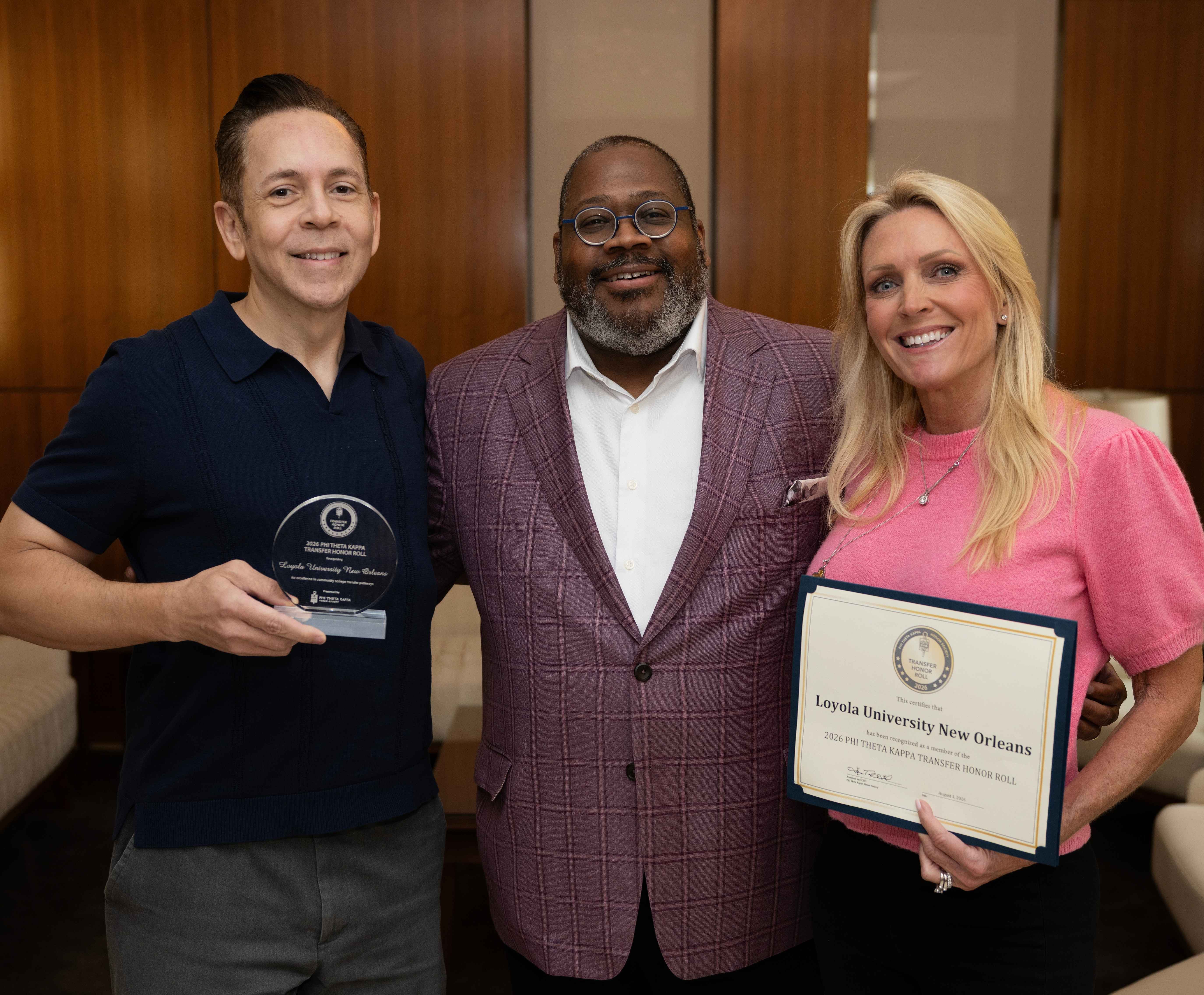 Loyola University New Orleans has been named to Phi Theta Kappa Honor Society’s 2026 Transfer Honor Roll, recognizing the university’s commitment to supporting transfer students as they pursue their degrees and become part of the Wolf Pack community.