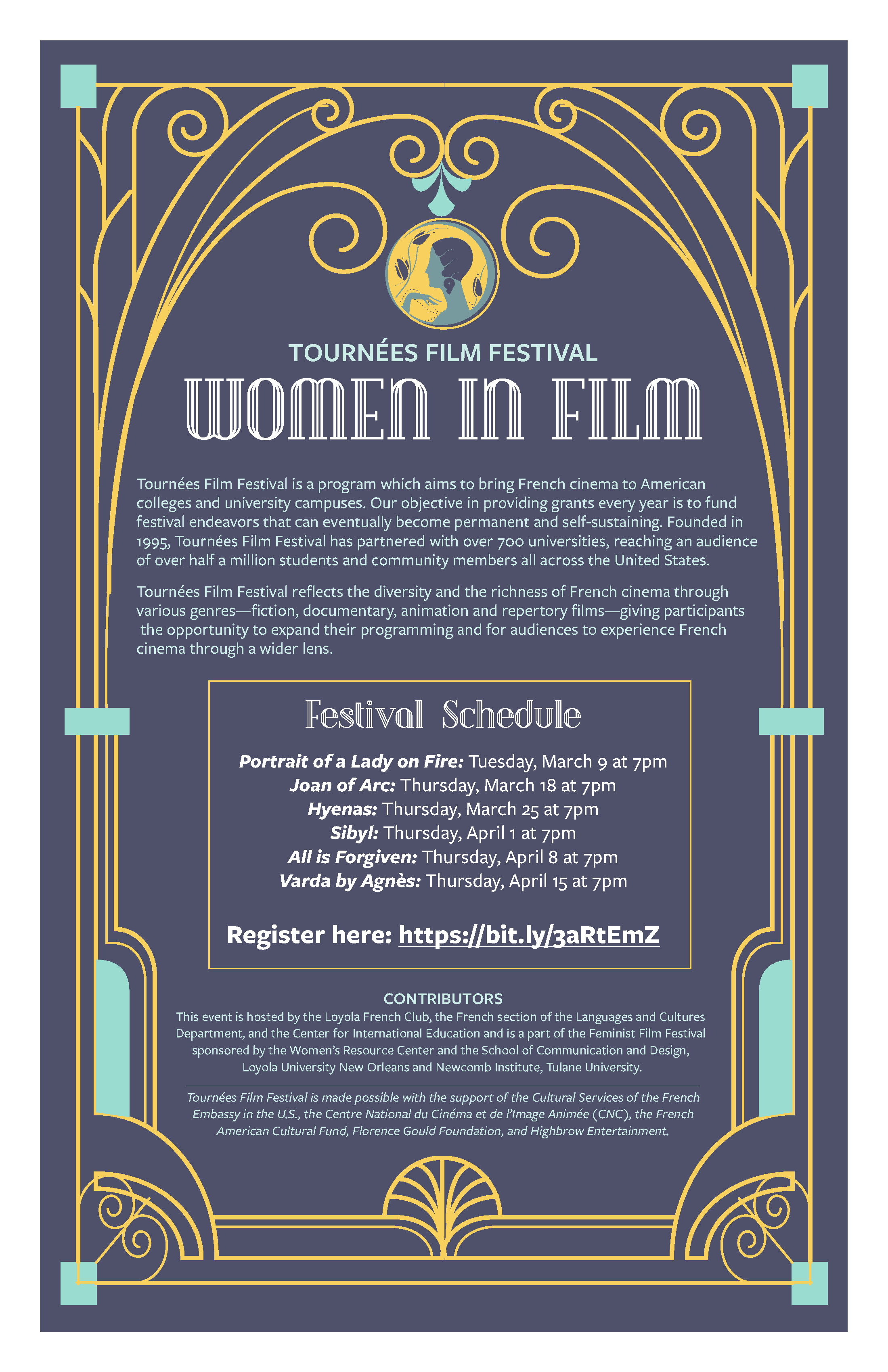 Line-up for Tournees Film Festival