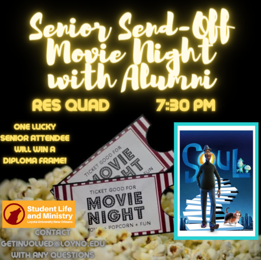 Senior Send-Off Movie Night with Alumni Flyer with Movie Poster of Soul